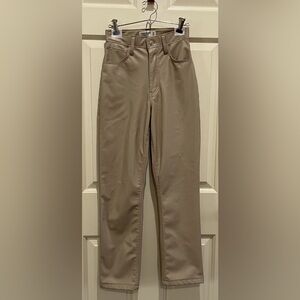 Abercrombie & Fitch Curve Love Vegan leather 90’s Straight Pant